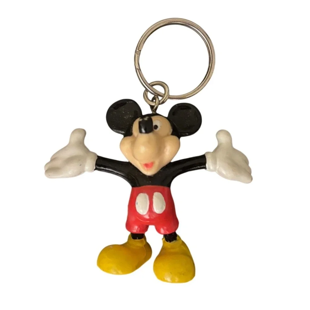 Vintage Disney Mickey Mouse PVC Figure Keychain | Backpack Charm, Purse Charm
